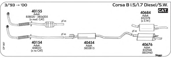 SIGAM OP067 Exhaust System